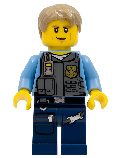 Минифигурка Lego Police - LEGO City Undercover Chase McCain, Dark Blue Legs cty0356 U